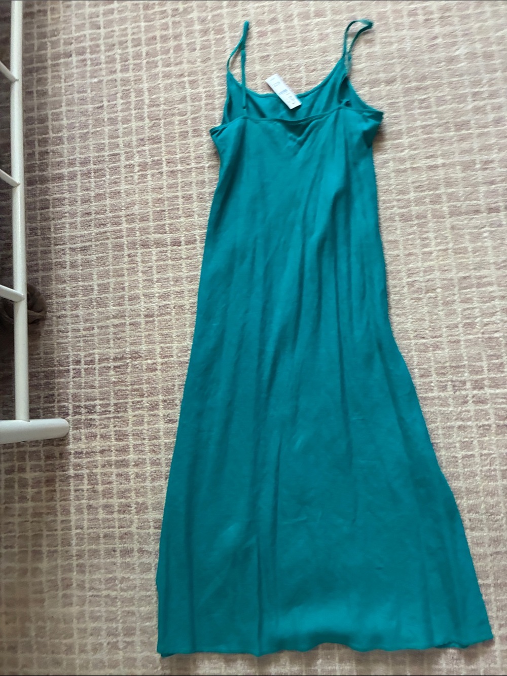 J.Crew NWT linen Gwyneth slip dress in deep teal - Picture 4 of 5